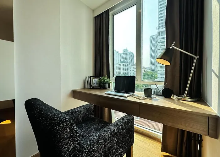 Apartment Contemporary Premier 1br - Ultra Fast Wifi - Bts Nana Bangkok