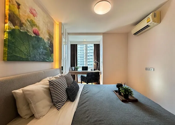 Apartment Contemporary Premier 1br - Ultra Fast Wifi - Bts Nana Bangkok